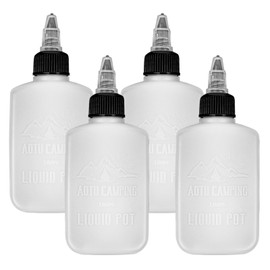 4 Pack Outdoor Condiment Bottles Oil Bottles Seasoning Fuel Oil Containers Dispensers for Camping BBQ Picnic Travel