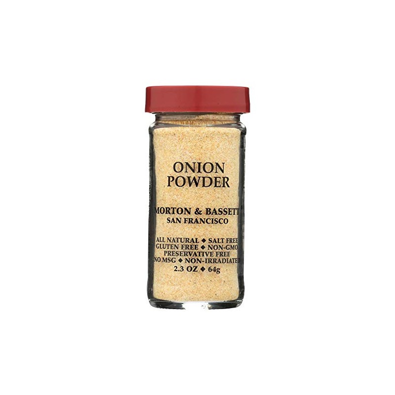 Morton & Bassett Onion Powder, 2.3oz – Salt-Free, Non-GMO, Spice