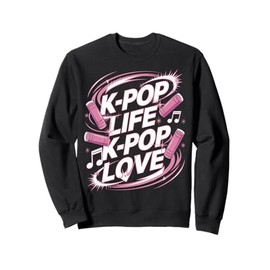 K-Pop Life K-Pop Pink Lightstick Music Fan Sweatshirt