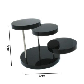 HomeSoGood Acrylic Round Products Display Stands 3 Tier Riser Rotatable Jewelry Storage Stand Display Stand for Rings Earrings,Mini Figurines, 2 Pack