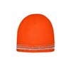 Cornerstone Lined Enhanced Visibility Beanie, Safety Orange/Reflective, OSFA