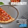 Norjac Restaurant-Grade| Non-Stick 12-Inch Perforated Aluminum Pizza Pan, 2 Pack