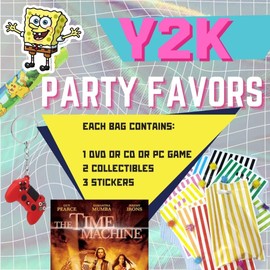 Party Favors 90s 80s Y2K Party Favors for Adults Retro Nostalgia (10 Sets Bags) (Y2K)