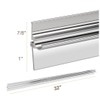 25" Shower Door Drip Rail with Sweep for Chrome Framed