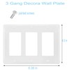 3-Gang Switch Outlet Wall Plate Cover Decorator Electrical Faceplate for