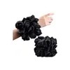 Ligas Para Cabello Scrunchies De Satén 40 Colores Negro