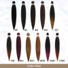 22"-8 packs/lot Pre-stretched Braiding Hair Extensions Yaki Texture Synthetic Hot