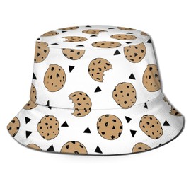 Cute Biscuits Donuts Bucket Hat for Unisex Print Summer Sun Hat Beach Hats Wide Brim Hat