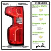US_Auto_3 Fit 2019-2023 Chevy Silverado 1500 LED Tail Light w/Wiring