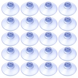 20 PCS Suction Cups, Suction Pads, Window Suction Cups, Suckers for Glass, Suction Pads for Glass Table, Suckers for Tiles, Glass Plates, Windows, Car Decoration, Kitchen, Transparent (40 mm)