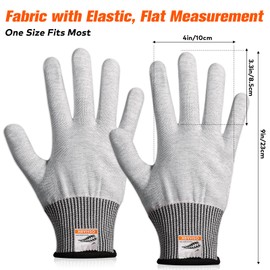 OSHARK Grey Vinyl Wrap Gloves, 3-Pair Professional Anti-Static Car Wrapping Application Tool, Carbon Fiber Dust-Free Working Gloves for Women/Men, Automotive Accessories Large Size