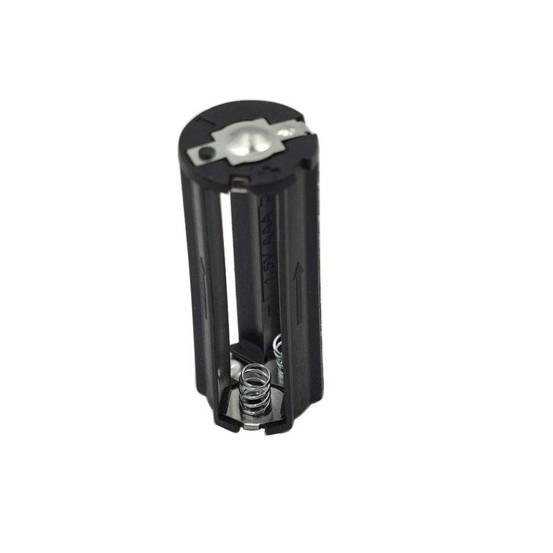 Hxchen 3 x 1.5V AAA Series Connection Plastic Black Cylinder
