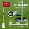 KINGTOP Mini Golf Flagstick for Backyard Practice Putting Green, 3ft
