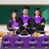 Graduation Tablecloth Purple Graduation Decorations Gongrats Grad Tablecloth 2026 Graduation