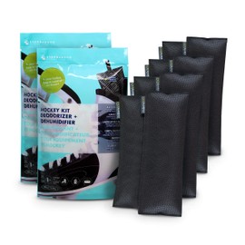 Ever Bamboo Hockey Gear Deodorizer Bag Set w/Bamboo Charcoal ((4-Pack, 4 x 50 g) x 2)