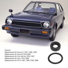 Aramox Kit de Sellos de Distribuidor de Aceite, 2 Piezas Kit de Sellos de Junta Tórica de Distribuidor 30110-PA1-732 Reemplazo de Caucho Negro para Civic