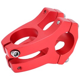 Bike Short Stem 25.4x35mm Aluminum Alloy Corrosion Resistant Bicycle Hollow Stem Bike Handlebar Short Stem Riser Red Durable Long Time Use