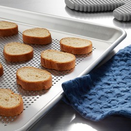 GRIDMANN 13" x 18" Commercial Grade Perforated Aluminum Baking Sheet Pan, Half Size Baking Tray - 6 Pans