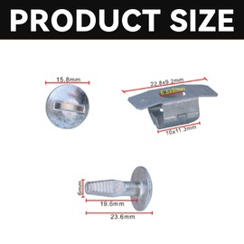 GVSS Set of 10 Under Engine Covers Compatible with Peugeot Citroen 407 Aluminum Alloy Engine Cap Holder Mounting Clips for Citroen 206 207 406 806 807