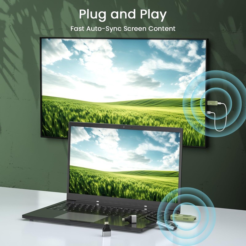 Wireless HDMI Transmitter and Receiver, Wireless HDMI 98FT/30M Kit, 4K
