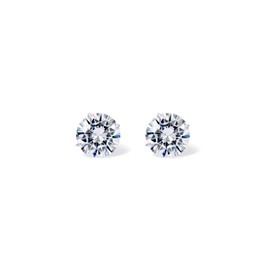 PAVOI 14K Real White Gold Moissanite Stud Earrings for Women Men | 1.6 Carat Round Lab Created Moissanite Stone Solid Gold Stud Earrings | 6 Millimeters