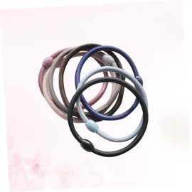 FOMIYES 7pcs Simple Hair Tie Rubber Band Hair Ring Ponytail Holder for Women Girls Grey Light Cameo Ponytail Holder Tie Headdress Random Color