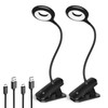 HECDSTLY 2 Pack Clip on Reading Light for Bed Headboard,