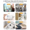 6 USB(3 USB C) Power Strip- Travel Power Strip with