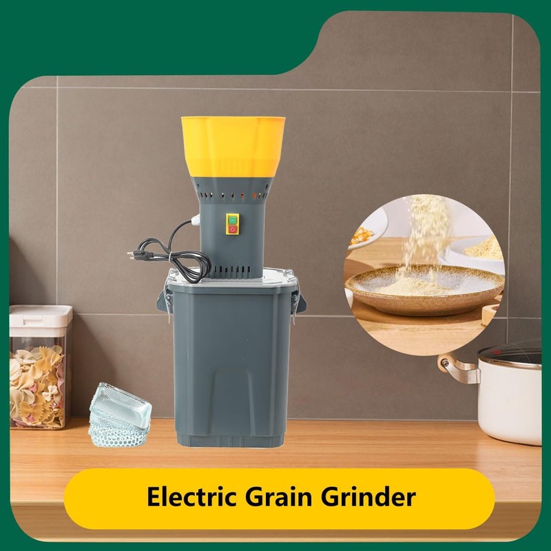 Grain Mill Corn Grinder7.9 Gallons (30L), 1000W Dust-Free Dry Cereals