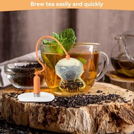 Colador De T, Infusor De Filtro De Filtro De Hojas Sueltas Forma De Buzo Lindo Para El Hogar De Silicona Grado Alimenticio Con Soporte Base Accesorio 