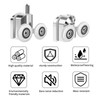 Hevysuo 4 Pcs Wheel Shower Door Rollers,23mm Diameter Metal Shower