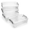 BTSKY Pack of 4 Stackable Transparent Pen Box, Office Supplies,