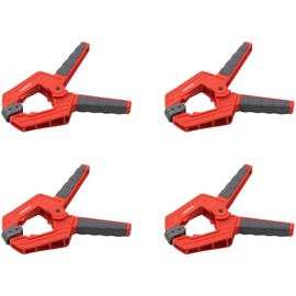 Meister Spring Clamp - 75 mm Wingspan - 4 Pieces - Movable Jaws - Safe and One-Handed Fixing of Workpieces / Professional Glue Clamp / Universal Clamp / Mounting Clamp / 5217110