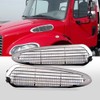PIT66 Upper Hood Grille Grill Chrome Compatible With Freightliner M2