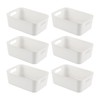 Vcansay 6 Packs Small Cabinet Storage Bin, Kitchen Organizer Bin,
