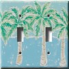 SnazzySwitch Palm Trees Decorative Combo Light Switch Outlet Cover -