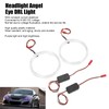 Car LED Angel Eyes Light Guide 95mm/3.7in Purple Lighting 9‑36V