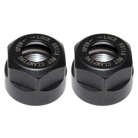 Lanzeuta 2pcs ER11-A Collet Clamping Hex Nuts for CNC Milling Chuck Holder Lathe