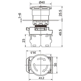 Emergency Stop Push Button for Various Machine Tools