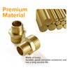 Lyeteung 2 pieces G1/2 male to G3/8 male, brass hex