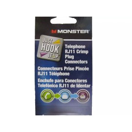 Monster Telephone RJ11 Modular Crimp Plug Connectors  Pack of 10  #140551-00 NEW