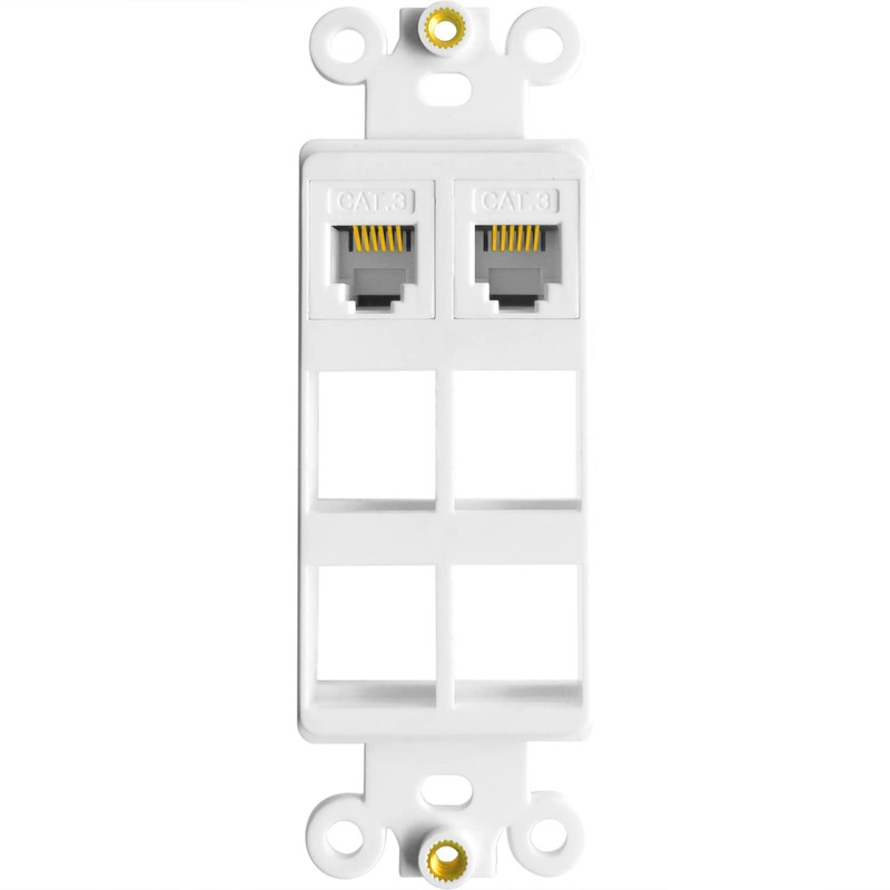 NECABLES 2Pack CAT3 Telephone Keystone Jack Phone Keystone Jack Punch