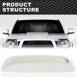 CROSSDESIGN Hood Scoop Assembly,Compatible with Toyota Tacoma 2005-2011 Bulge Kit White 76181-35050-A1 7618135050A1