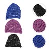 Healeved 3pcs Crochet Hair Net Lightweight Elastic Hair Caps for