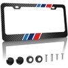 Carbon Fiber Tricolor License Plate Frames