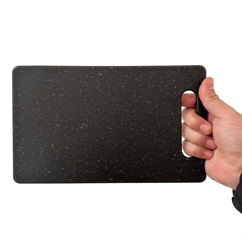 Vagocom 2Pcs Small Plastic Chopping Boards,Black Granite Color Cutting Board