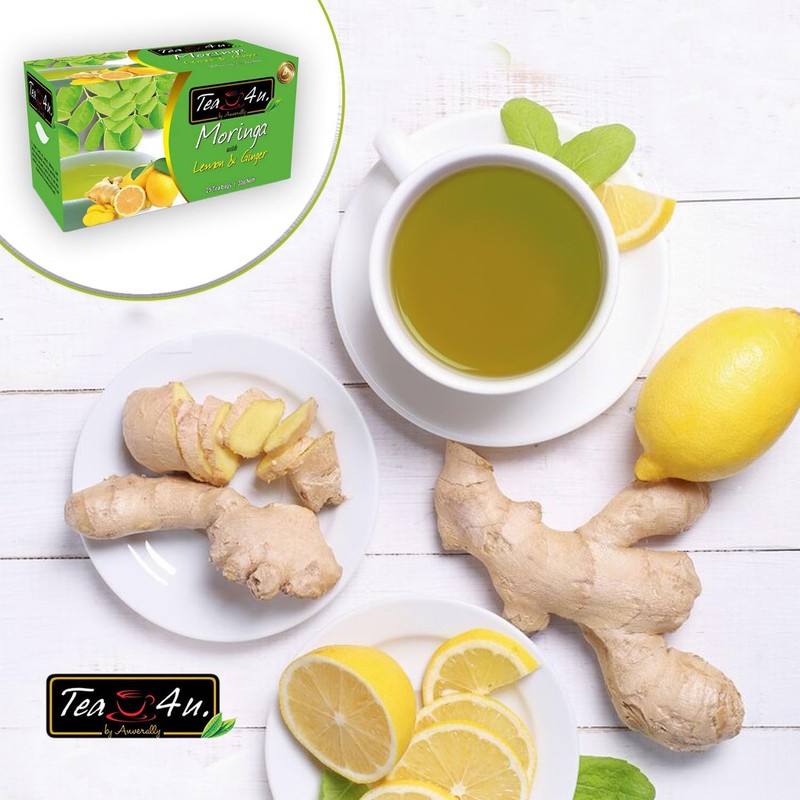 Tea4U Moringa Oleifera Flavored Energy Tea (Lemon & Ginger) -
