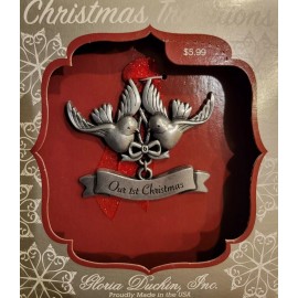 Gloria Duchin "Our First Christmas" Gloria Duchin Ornament Good for Any Year Color of Box Vary
