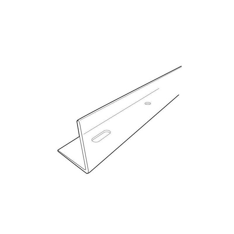 36" L Clear Gondola or Wood Shelf Lip - 1.25"