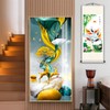 FOVNOT Asian Silk Scroll, Asian Wall Scroll Asian Wall Art